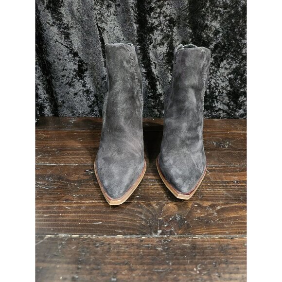 Vince Camuto Genedy Black Suede Western Bootie Size 7M - Picture 5 of 8